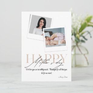 Cartes Pour Fêtes Annuelles Montrez à Maman que vous vous souciez : Photo pers
