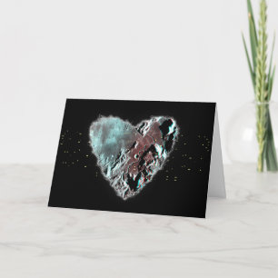 Cartes Pour Fêtes Annuelles Moon Heart Sci Fi Valentine Love Romance Card