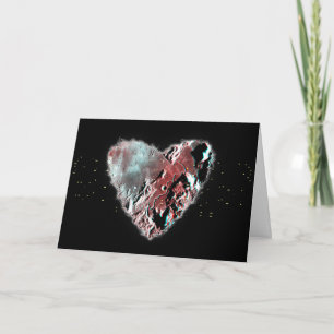 Cartes Pour Fêtes Annuelles Moon Heart Sci Fi Valentine Love Romance Card