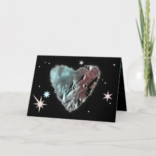 Cartes Pour Fêtes Annuelles Moon Heart Sci Fi Valentine Love Romance Card
