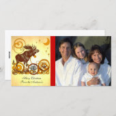 Cartes Pour Fêtes Annuelles Moose Christmas (Devant / Derrière)