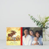 Cartes Pour Fêtes Annuelles Moose Christmas (Debout devant)