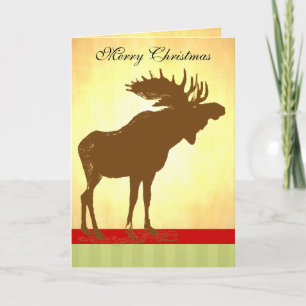 Cartes Pour Fêtes Annuelles Moose Christmas