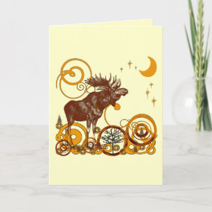 Cartes Pour Fêtes Annuelles Moose Christmas