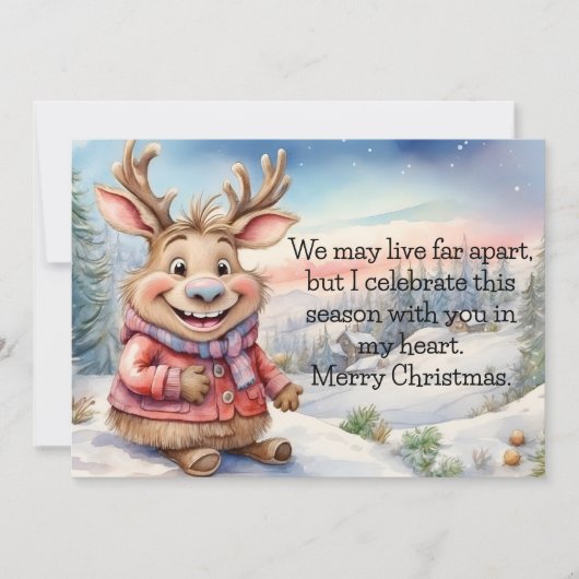 Cartes Pour Fêtes Annuelles Moose Far Apart (Devant)