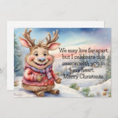 Cartes Pour Fêtes Annuelles Moose Far Apart (Devant / Derrière)