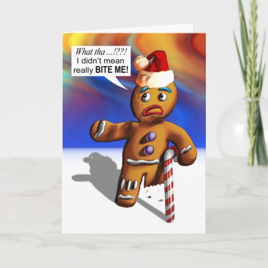 Cartes Pour Fêtes Annuelles Mordez-moi (Devant)