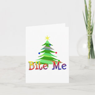 Cartes Pour Fêtes Annuelles Mordez-moi arbre de Noël