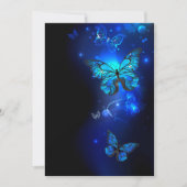 Cartes Pour Fêtes Annuelles Morpho Butterfly in the Dark Background (Devant)