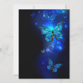 Cartes Pour Fêtes Annuelles Morpho Butterfly in the Dark Background (Devant)
