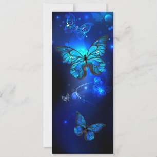 Cartes Pour Fêtes Annuelles Morpho Butterfly in the Dark Background