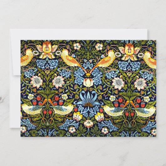 Cartes Pour Fêtes Annuelles Morris - Strawberry Thief, famous pattern (Devant)