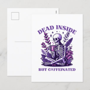 Cartes Pour Fêtes Annuelles Mort À L'Intérieur Mais Caffiné