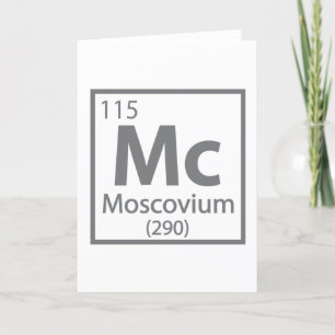 Cartes Pour Fêtes Annuelles Moscovium - Tableau périodique de la science russe