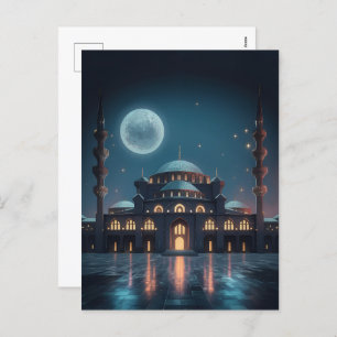 Cartes Pour Fêtes Annuelles Mosquée lune sombre