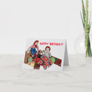 Cartes Pour Fêtes Annuelles Moteur de feu Raggedy Ann Andy pour garçon fille