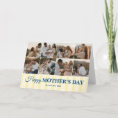 Cartes Pour Fêtes Annuelles Mothers Day 10 Photo Vintage Yellow Stripes (Devant)