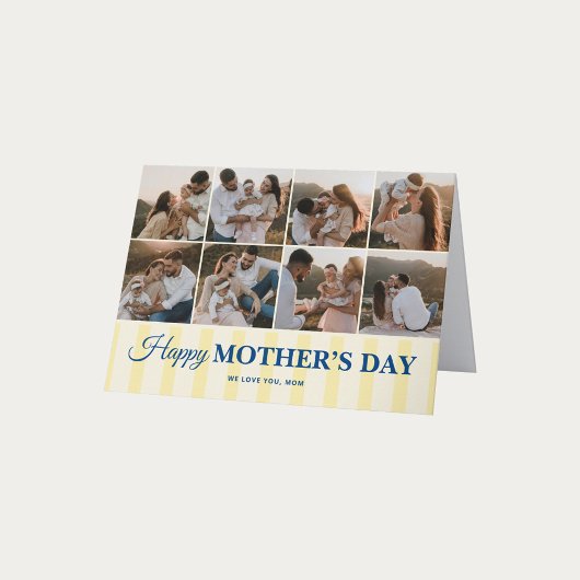Cartes Pour Fêtes Annuelles Mothers Day 10 Photo Vintage Yellow Stripes