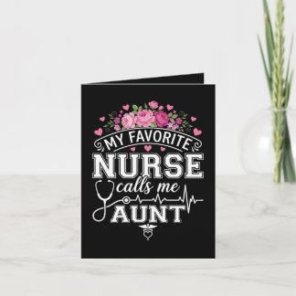 Cartes Pour Fêtes Annuelles Mothers Day My Favorite Nurse Calls Me Aunt