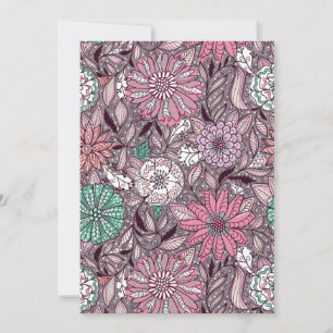 Cartes Pour Fêtes Annuelles motif à l'arrangement floral