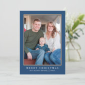 Cartes Pour Fêtes Annuelles Motif bleu couleur plaid Noël (Debout devant)