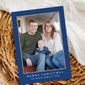 Cartes Pour Fêtes Annuelles Motif bleu couleur plaid Noël