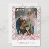 Cartes Pour Fêtes Annuelles Motif carreau rustique élégant de classe (Devant)