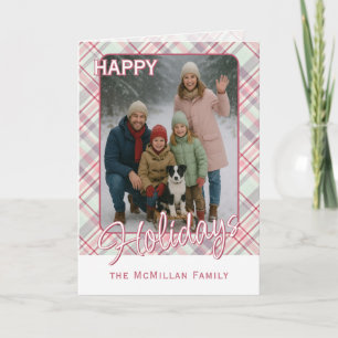 Cartes Pour Fêtes Annuelles Motif Carreaux Rustique Élégant de Classe