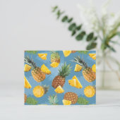 Cartes Pour Fêtes Annuelles Motif d'ananas 2 (Debout devant)