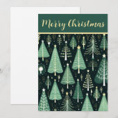 Cartes Pour Fêtes Annuelles Motif d'arbre de Noël (Devant / Derrière)
