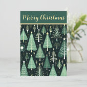 Cartes Pour Fêtes Annuelles Motif d'arbre de Noël (Debout devant)