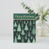 Cartes Pour Fêtes Annuelles Motif d'arbre de Noël (Debout devant)