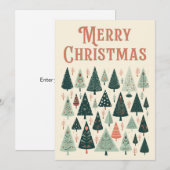 Cartes Pour Fêtes Annuelles Motif d'arbre de Noël (Devant / Derrière)