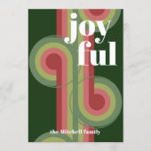 Cartes Pour Fêtes Annuelles Motif d'art des vagues Abstraites rétro personnali (Devant)