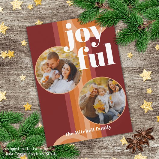 Cartes Pour Fêtes Annuelles Motif d'art des vagues Abstraites rétro personnali