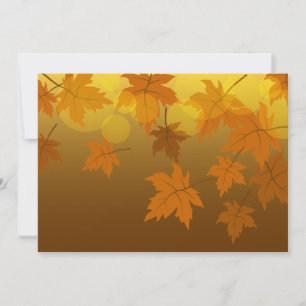 Cartes Pour Fêtes Annuelles Motif d'automne avec feuilles d'érable en chute et