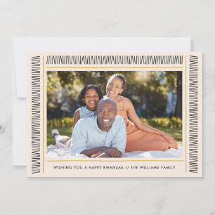 Cartes Pour Fêtes Annuelles Motif de bordure moderne de Kwanzaa 1-Photo
