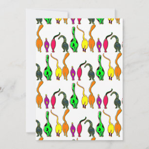 Cartes Pour Fêtes Annuelles Motif de boutons de chats colorés