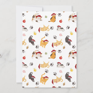 Cartes Pour Fêtes Annuelles Motif de chat de vacances mignon