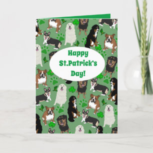 Cartes Pour Fêtes Annuelles Motif de chiens de la fête Saint-Patrick