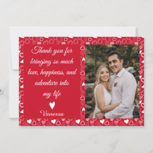 Cartes Pour Fêtes Annuelles Motif de cœur de photo personnalisé pour la Saint-