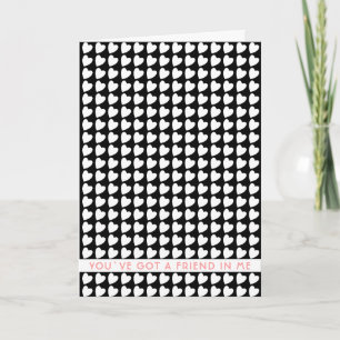Cartes Pour Fêtes Annuelles Motif de cœur noir Vous avez un ami Amitié