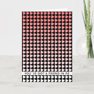 Cartes Pour Fêtes Annuelles Motif de cœur rose Vous avez un ami Amitié