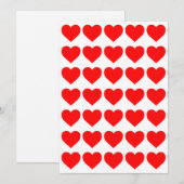 Cartes Pour Fêtes Annuelles motif de conception de cœurs rouges valentin amour (Devant / Derrière)