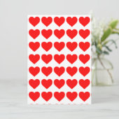 Cartes Pour Fêtes Annuelles motif de conception de cœurs rouges valentin amour (Debout devant)