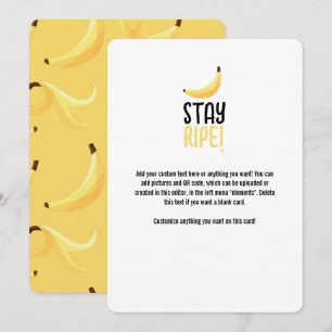 Cartes Pour Fêtes Annuelles Motif de fête banane drôle coloré - modifiable