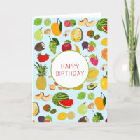 Motif de fruits d'été coloré sur mesure