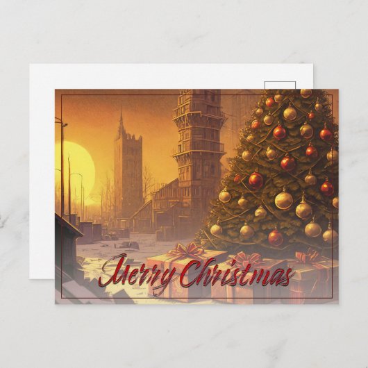 Cartes Pour Fêtes Annuelles Motif de Noël apocalyptique, avec Présentations (Devant / Derrière)