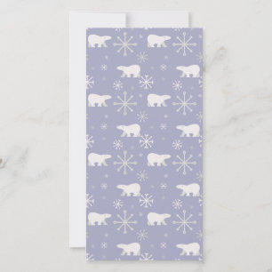 Cartes Pour Fêtes Annuelles Motif de Noël avec ours polaires et flocons de nei