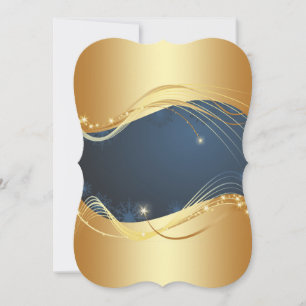 Cartes Pour Fêtes Annuelles Motif de Noël doré avec arrière - plan bleu...